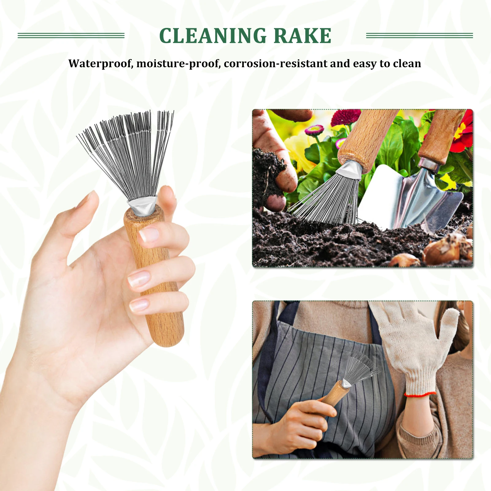 

Japanese Style Ikebana Floral Cleaner Stainless Steel Cleaning Rake For Flower Arrangement Residue Removal Comfortable
