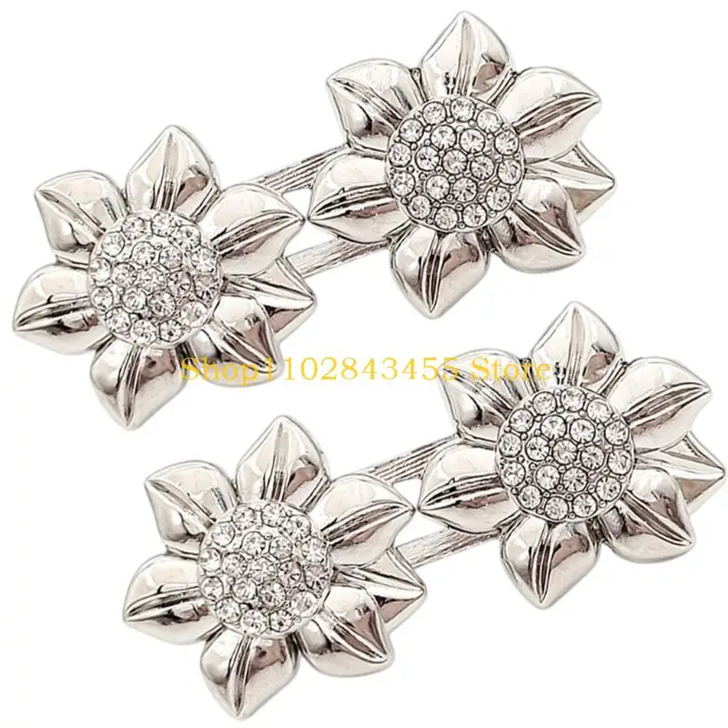 49mc Rhinestones decorato a scarpone decorato Stringele in lega abbigliamento staccabile Accessorio per abbigliamento