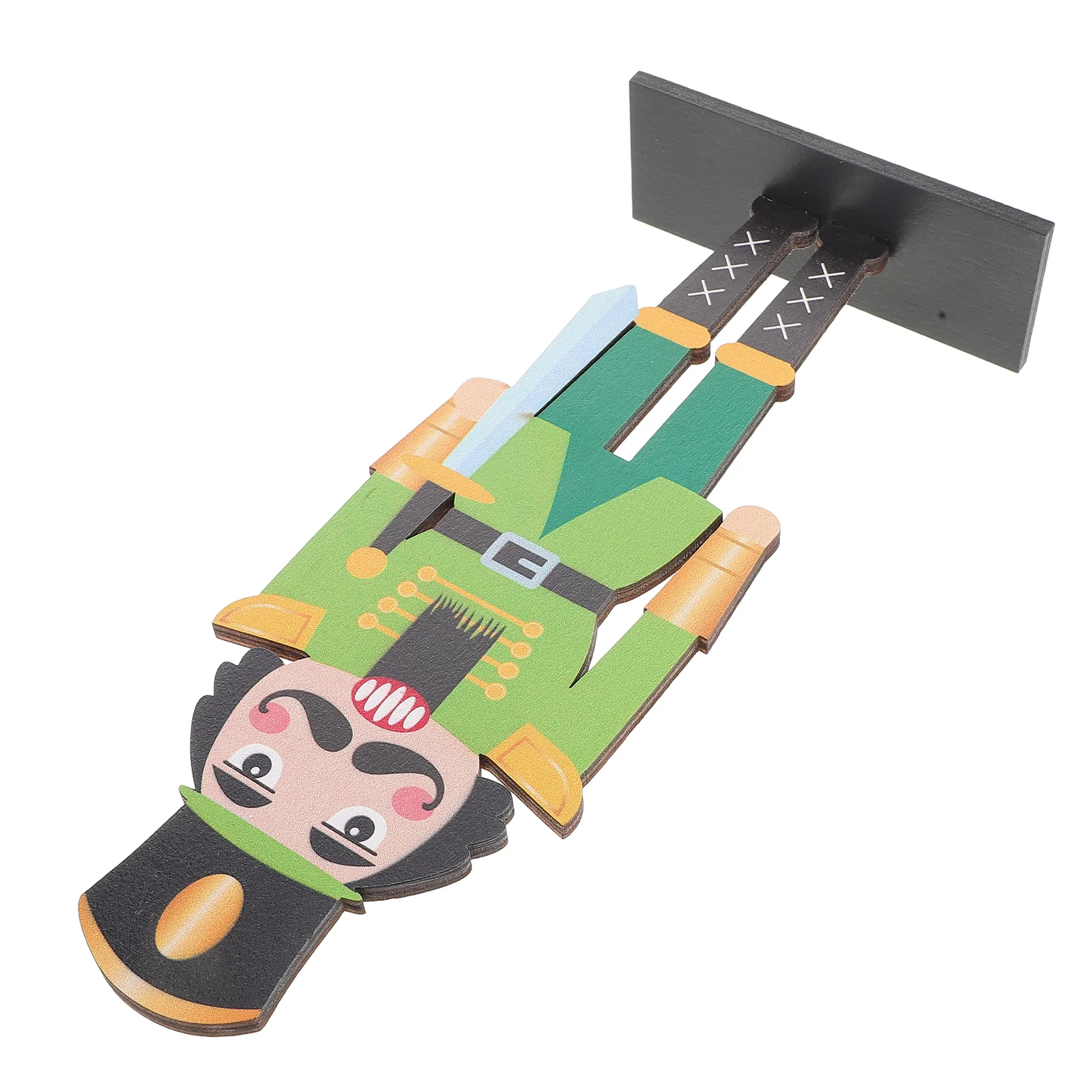 

Vibrant Wooden Nutcracker Soldier Statue Creative Design Holiday Decor Table Centerpiece Festive Home Adornment