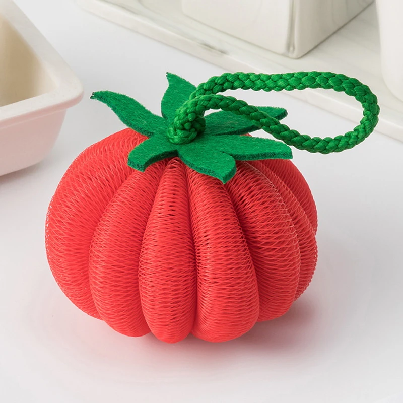 Fruit & Vegetable Shaped Dopamine Bath Ball Soft Bubble Bath Flower That Doesn't Scatter for a Relaxing Bath Experience