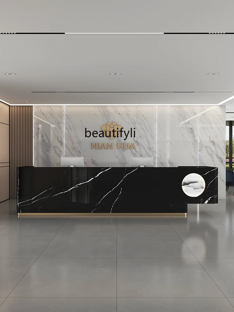 Simple Company Reception Desk Hotel Lobby Information Desk Beauty Salon Cashier Barber Shop Clothing Store Bar Counter