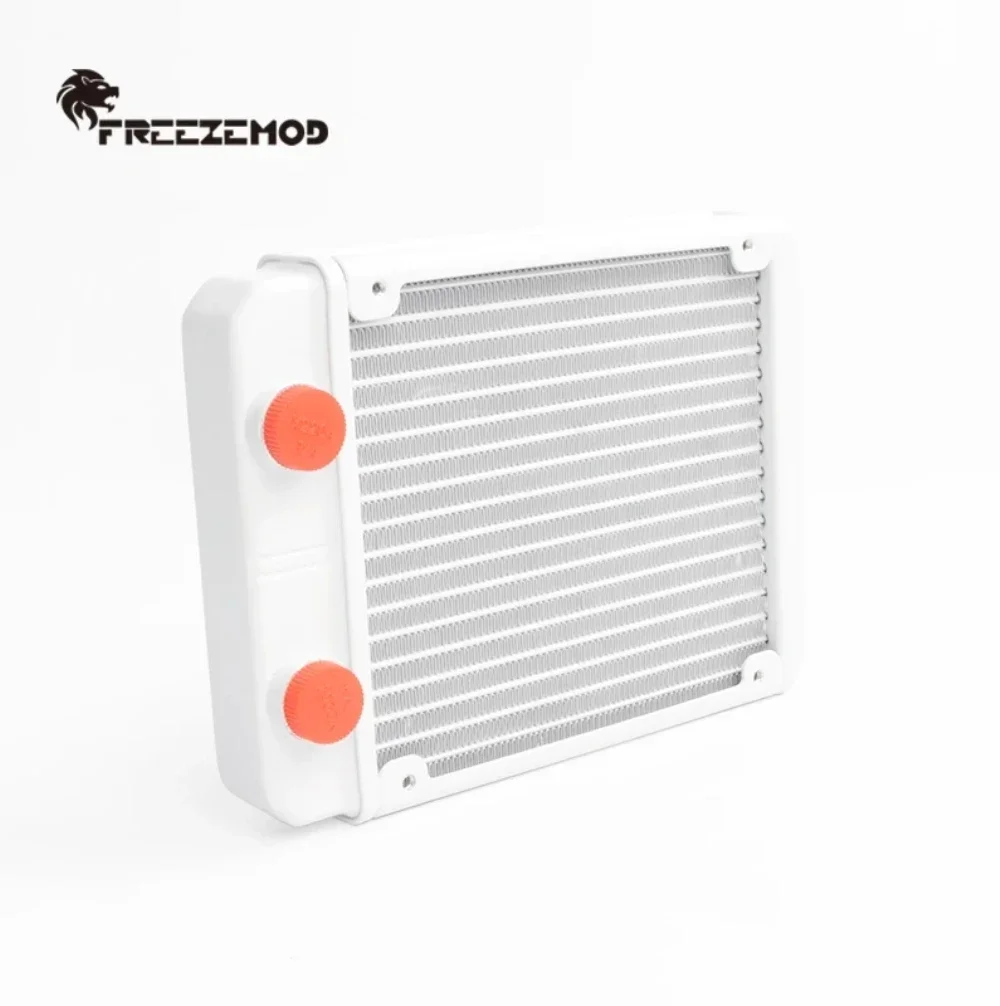 FREEZEMOD 12cm Aluminum Heatsink Water Cooling 120mm Radiator White Thread Liquid Cooler 17 Wave Crest Fins ROHS SR-LPZJ120