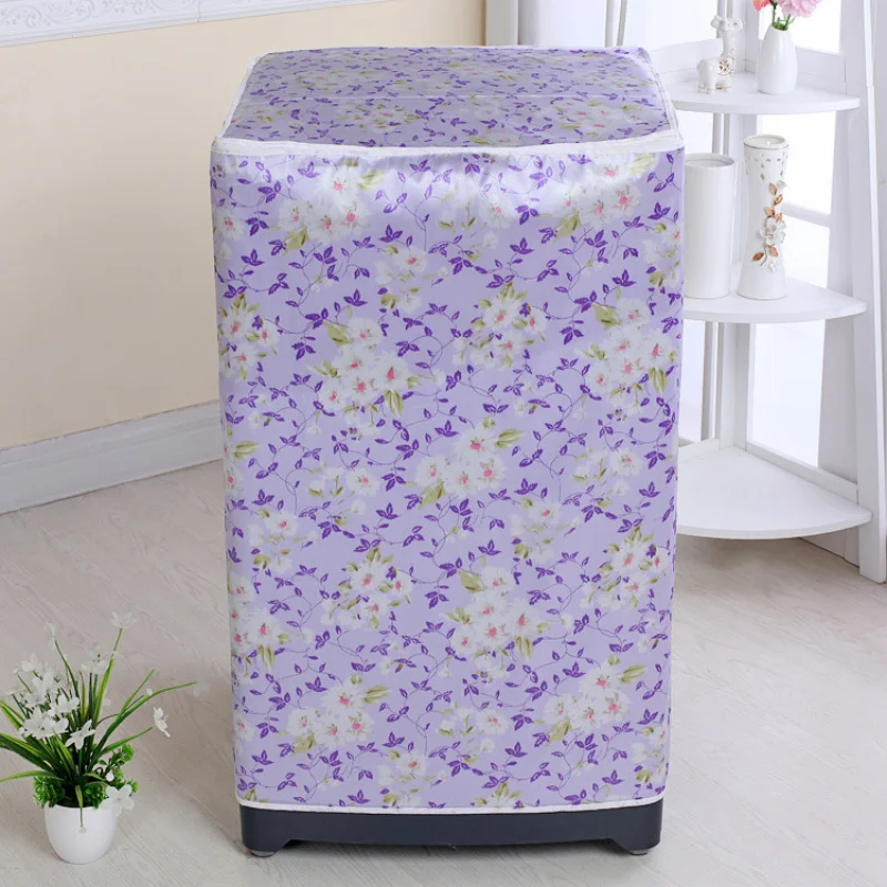 Cross-Border Wholesale Large Washing Machine Cover Satin Cloth Dustproof Automatic Roller Twin Tub Washing Machine Dust Cover