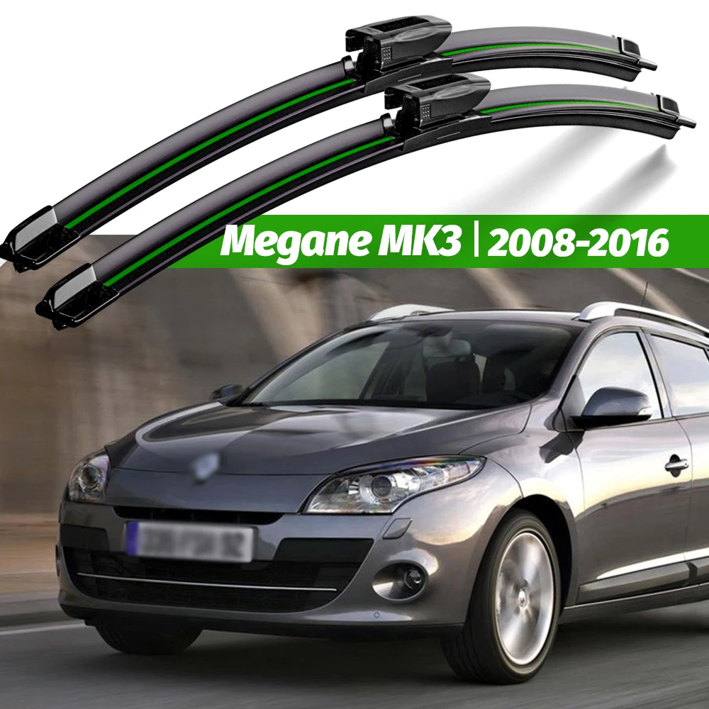 Wiper LHD Front Wiper Blades For Renault Megane 3 MK3 2008-2016 2009 2010 2011 2012 2013 Windshield Windscreen Window 24\