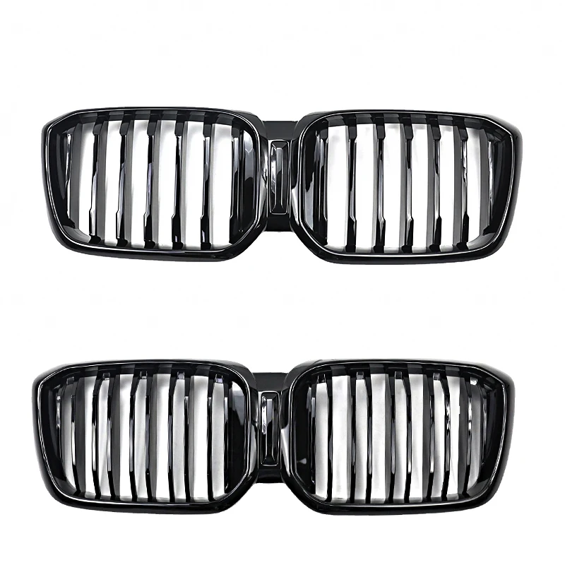 ROLFES Car Front Bumper Kidney Grill Hood Grille For BMW X3 X4 G01 G02 LCI 2022+ Glossy ABS Racing Grills Replacement