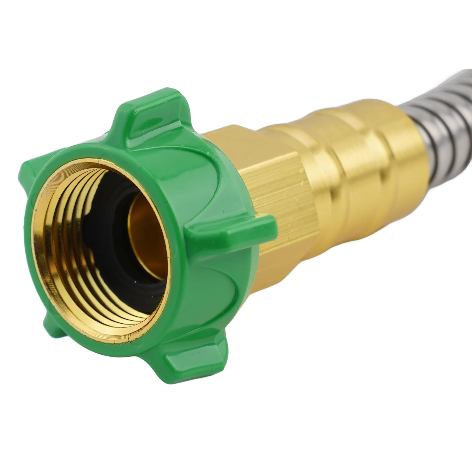 Short Garden Hose 1ft in 304 Stainless Steel with Weather Resistance and Leakproof Design for Reliable Water Flow