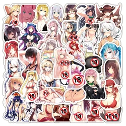 10/30/50/100PCS Anime Sexy Mixed Girl Hentai Waifu PVC Graffiti Stickers for Phone Luggage Laptop DIY Manga Sticker Party Gifts