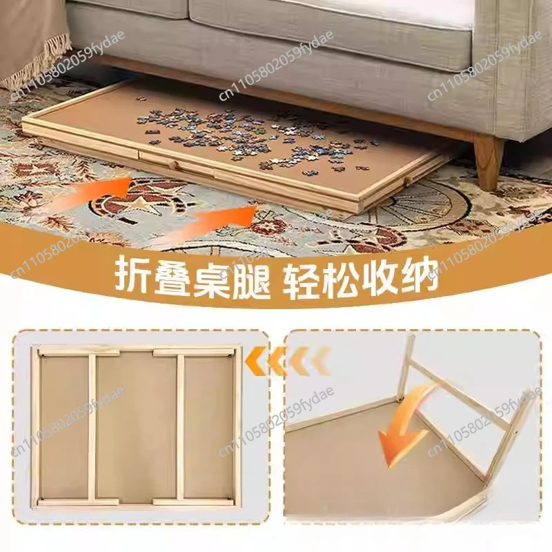 Puzzle Storage Table Solid Wood Frame 6 Drawers Partition Storage Household Puzzle Finishing