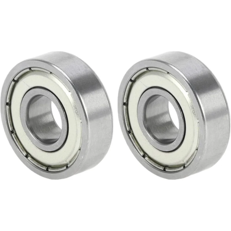 6000ZZ Deep Groove Ball Bearings P6 10x26x8mm Lubricated Bearings Double Metal Seal Silver Tone Scooter - Pack of 2