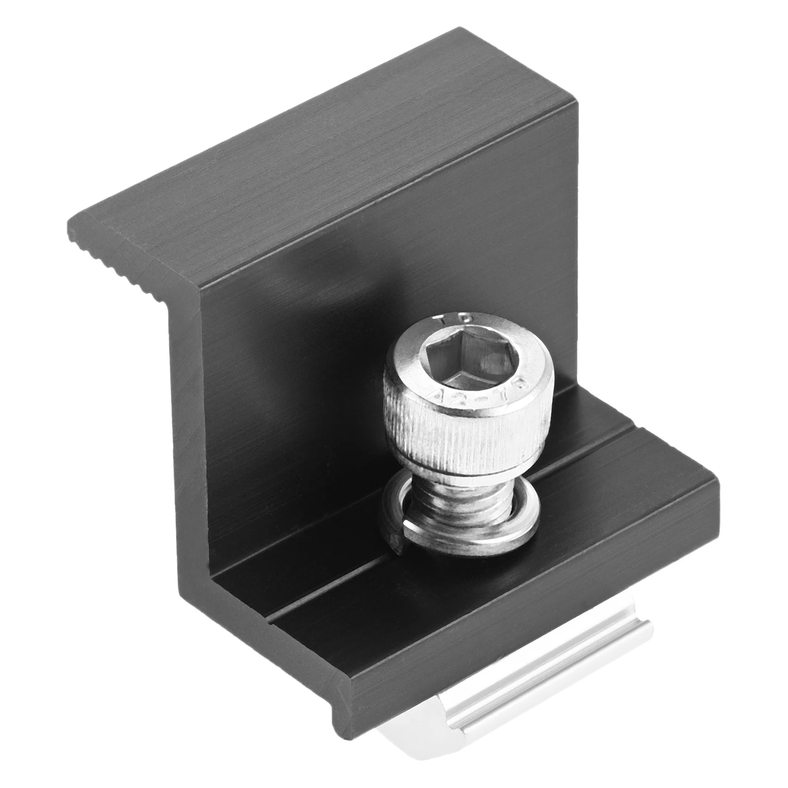 8pcs Aluminium Alloy Solar Panel End Clamp Holder Clips 30mm Solar Modules Fixing PV Bracket End Clamp Middle Clamp Silver/black