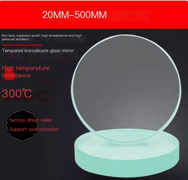 High Temperature Resistant Borosilicate Toughened Round Sight Glass Flange Observation Window For Boiler Fire Tube 95-110 Size