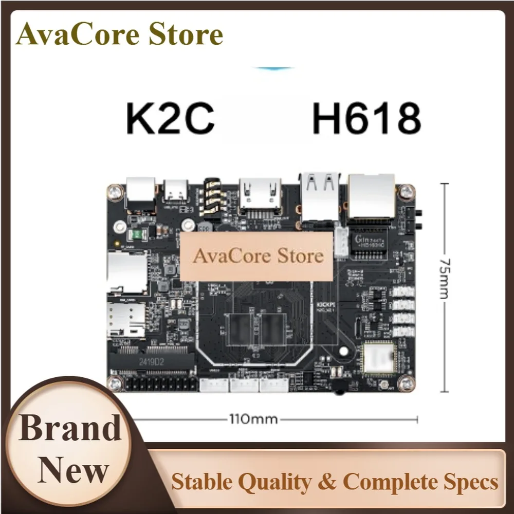 AvaCoreK2C H618 Development Board Android Motherboard Embedded ARM Core Board IoT AI Control Board