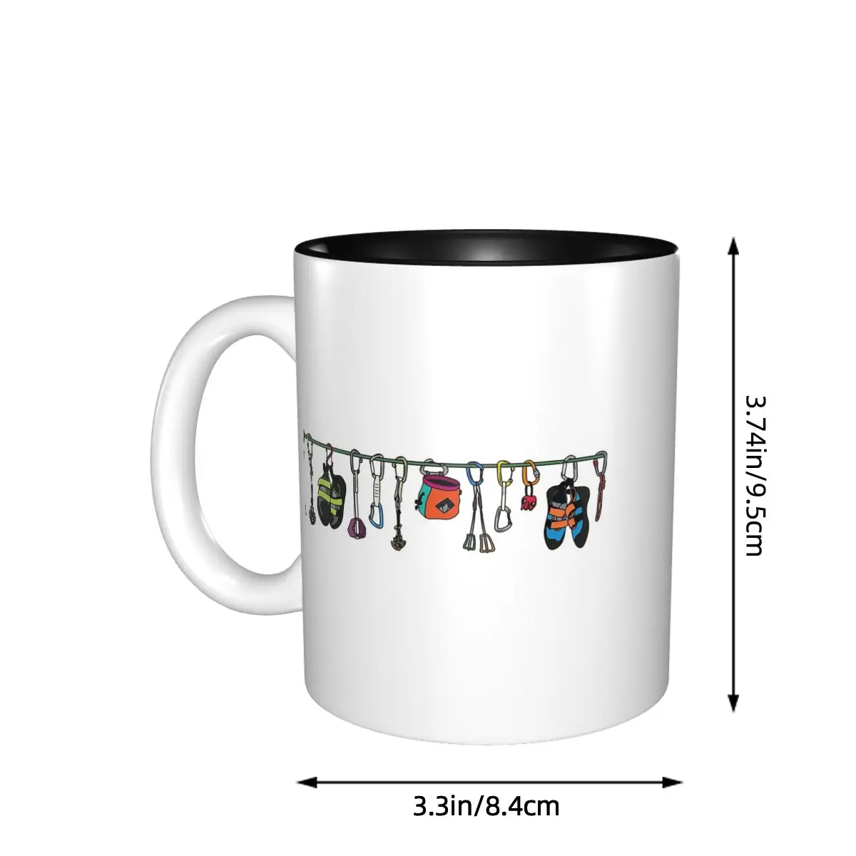 Climbing Gear On The Line Mug Funny Ceramic Coffee Cups Tea Mugs Milk Cup Drinkware Gift for Woman Man