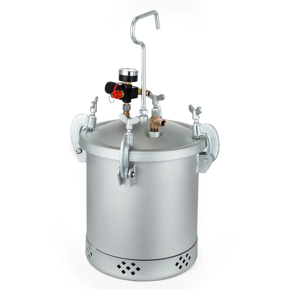 Paint Spray Gun 10L Pressure Tank Paint  Anti Corrosion With Air Regulator And Safety Valve