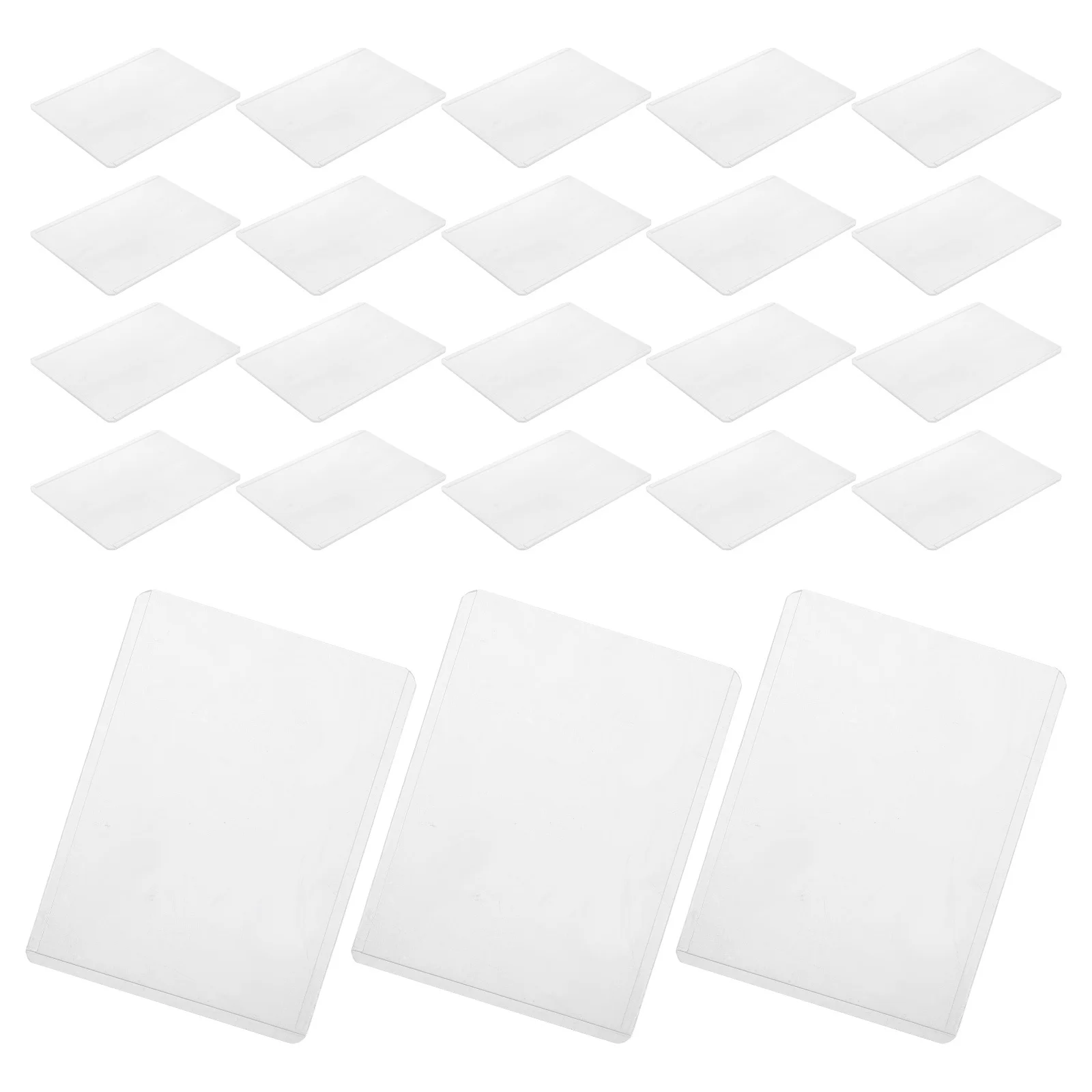 25 uds tarjetero de PVC funda protectora para tarjetas funda para insignia para oficina escuela trabajo tarjetas de identificación funda para insignia