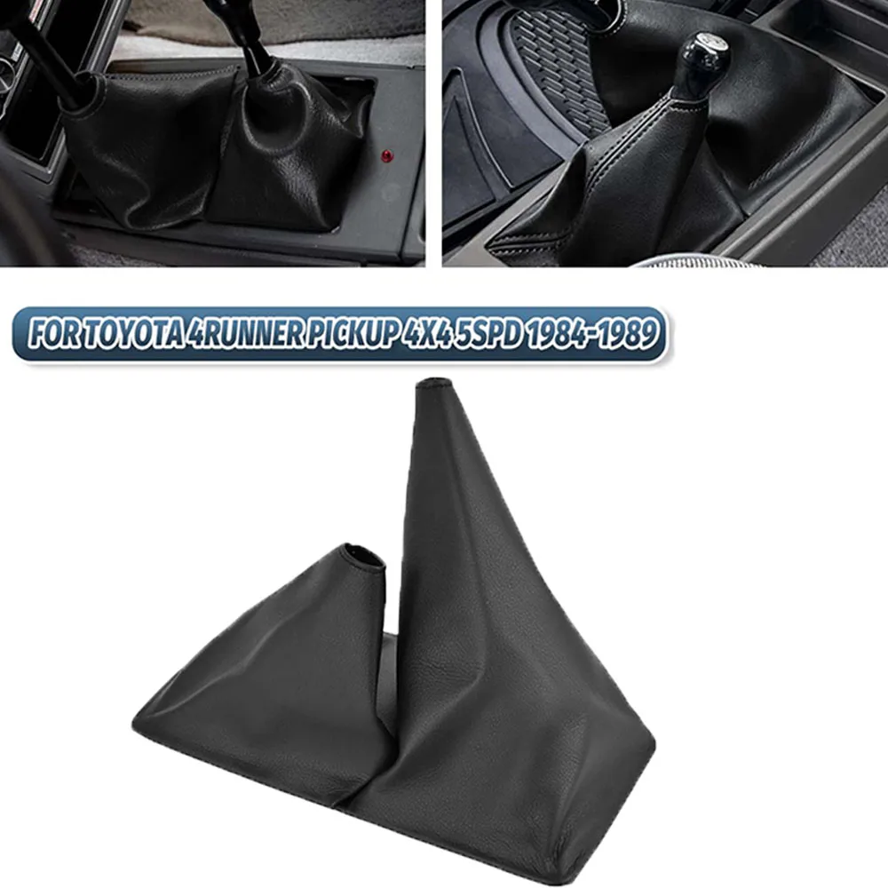 Funda de Palanca de Cambios Manual para Auto, en Cuero PU Negro, para Toyota 4Runner Pickup 4x4 5 velocidades 1984 1985 1986 1987 1988 1989 11.5"