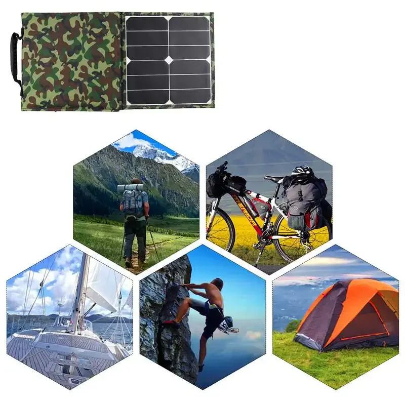 Xiaomi 150W Foldable Solar Panel Bag Mobile Power Bank Notebook Photovoltaic Panel Outdoor Waterproof Dual USB for Phone PC Car