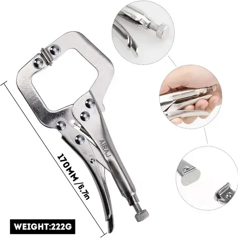 AIRAJ 7-tums multifunktionstång, låstång i kolstål för elektriker, halkfri underhållstång, hållbart manuellt verktyg 8 best sales multifunktionstång - №3