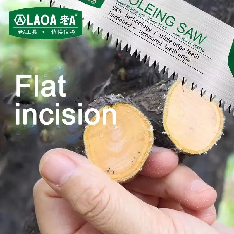 Sierra manual LAOA SK5, sierra para carpintería doméstica, sierra manual pequeña de 11 dientes finos, 250 mm