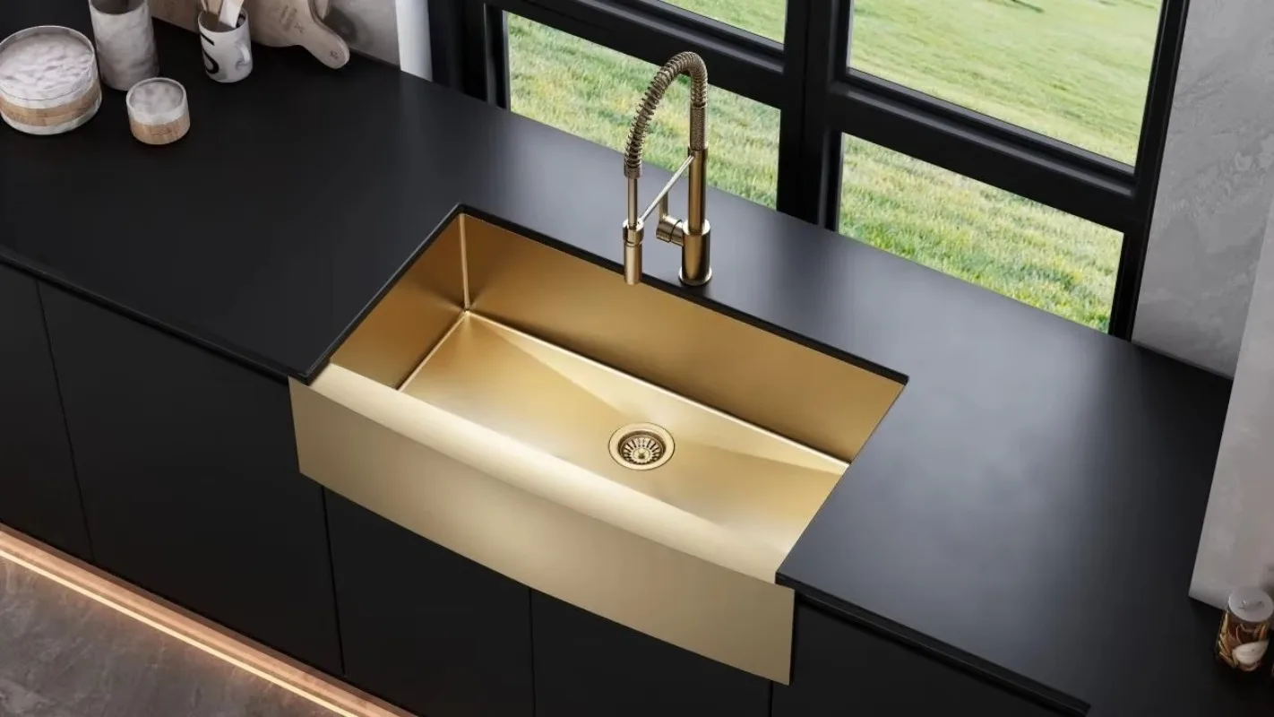New Black Farmhouse Apron Kitchen Sink, SUS304 Stainless Steel, Large Capacity