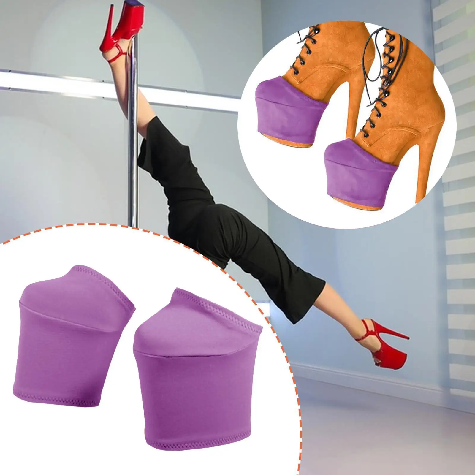 Wear Resistant Shoe Protectors Stylish Fabric Sleeves for Pole Dance Boots Costume Accessory for