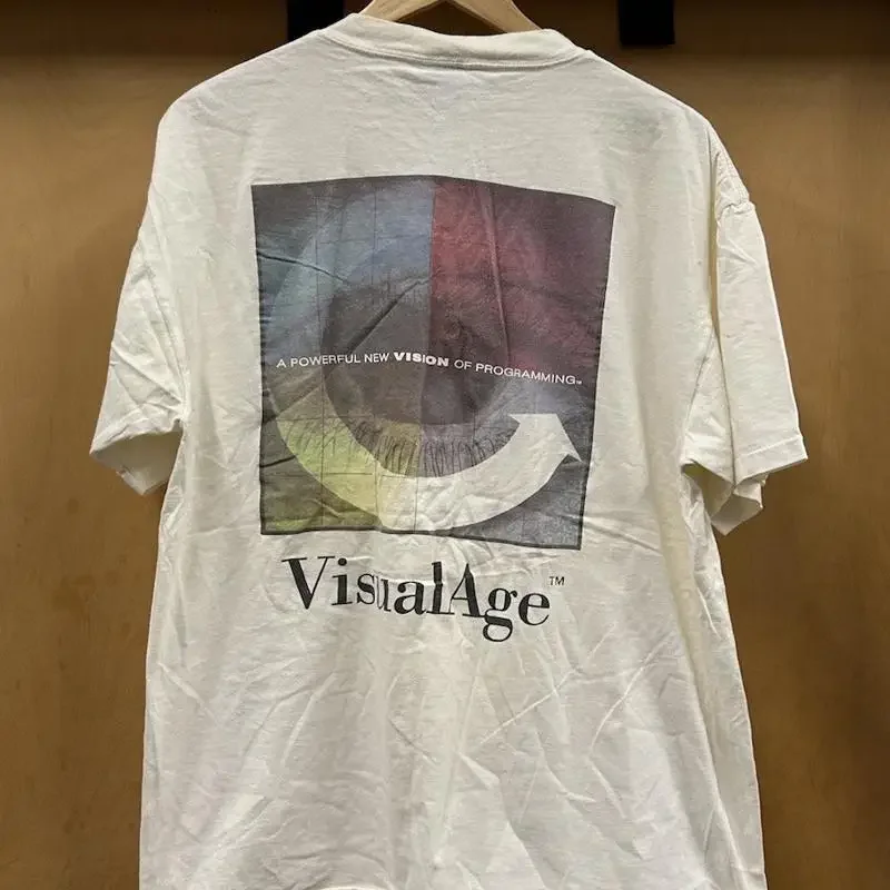 Vintage 90s IBM Visual Age Software Shirt Size XL Programmers Promo Computers