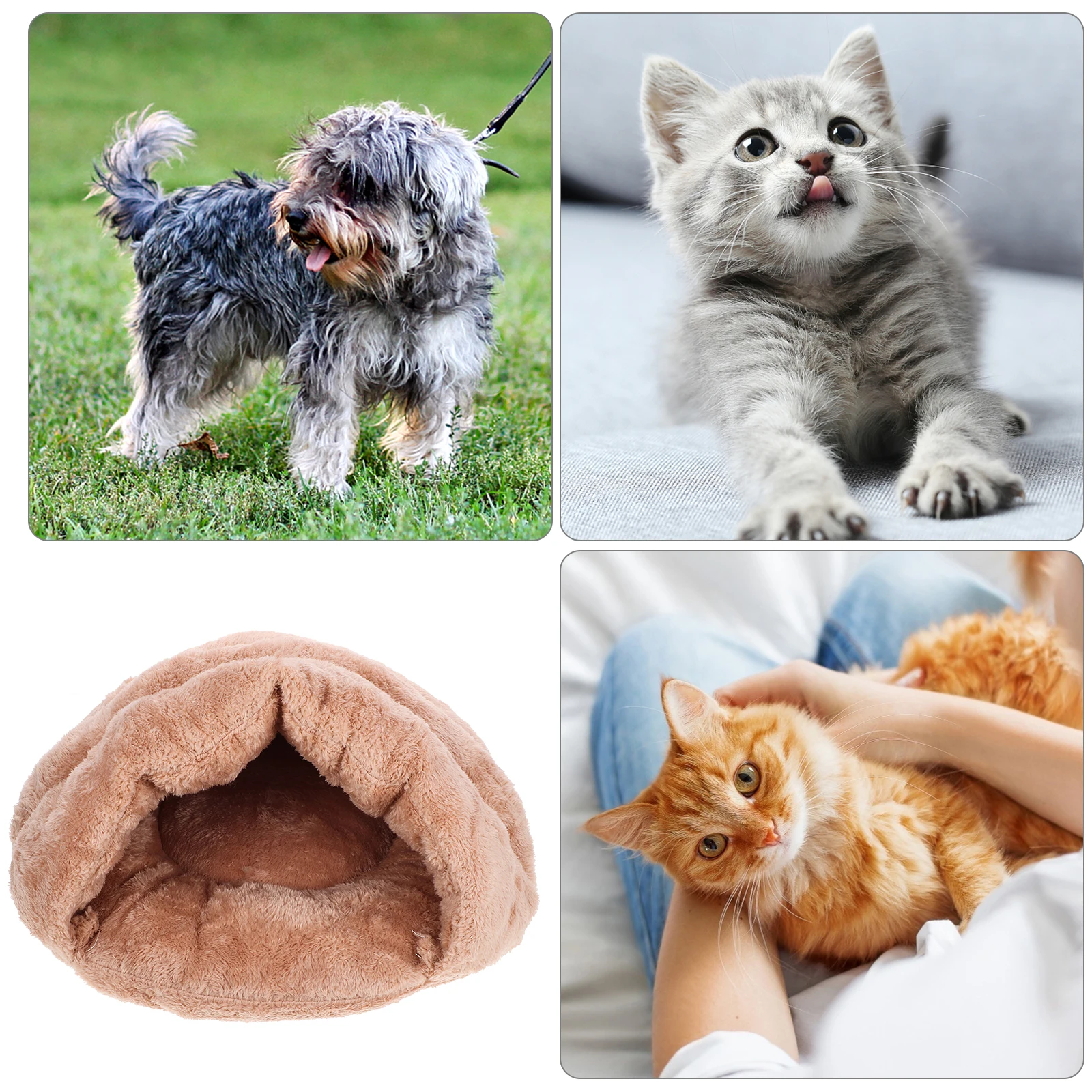 

Portable Warm Soft Pet For Indoor Cats Small Dog Comfortable Sleeping House Kitten Winter Nest Household Pet Nest Cat Sleeping