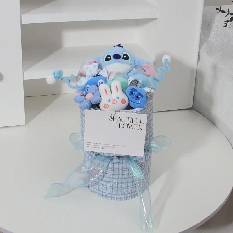 

Disney Stitch Plush Doll Bouquet Cute Anime Cartoon Kawaii Portable Stitch Plushie Flowers Fashion Room Decoration Couples Gifts