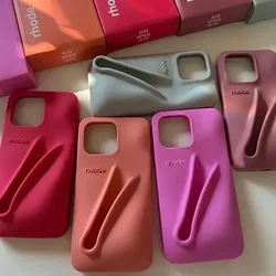 Watch Rhode DIY Lipstick Lip Soft Silicone Phone Case For iPhone 11 12 13 14 15 Pro Max Can Installed With Lipstick Back Cover