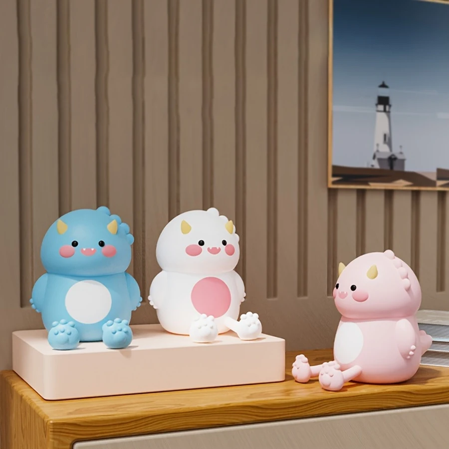 

Милый силиконовый ночник в виде мультяшного динозавра.