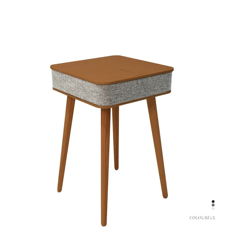 

Smart Coffee Table with HIFI Bluetooth Speaker Nordic Style Wireless Charging Side Table Creative Stereo Audio Corner Table