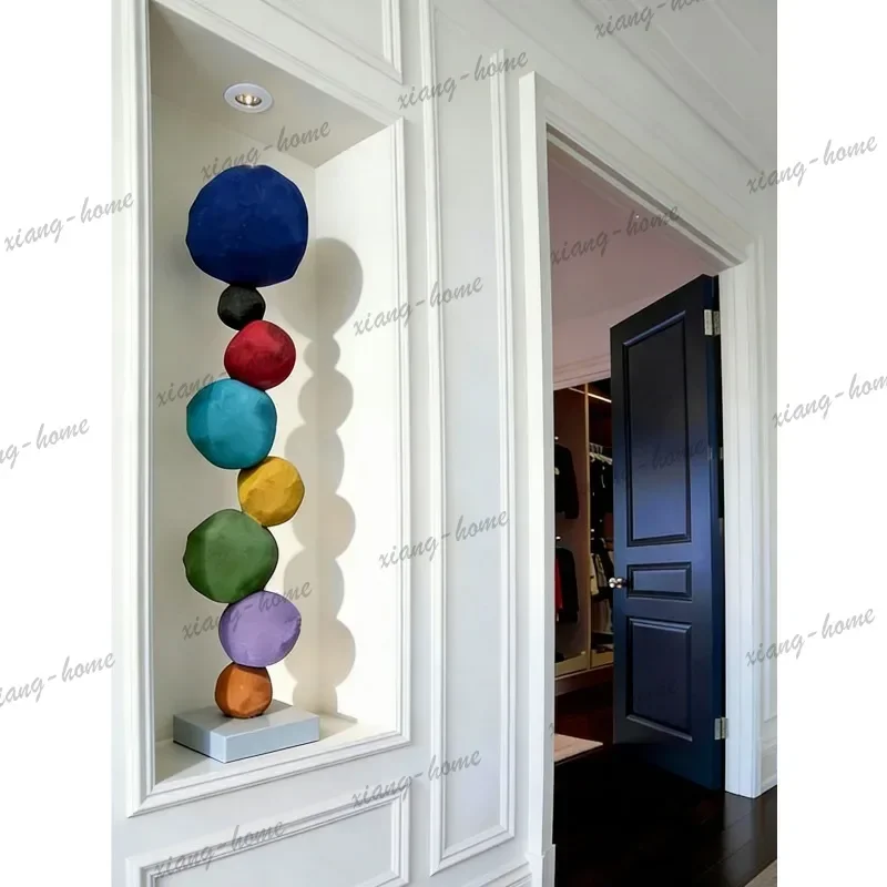 Entrance art ornament, niche art installation, designer Italian sculpture ornament
