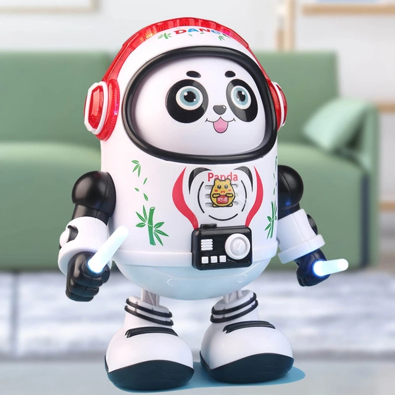 Jouet électronique de danse Panda pour bébé, 18cm, avec lumière, dessin animé, chant clignotant, musique, animaux, Robots, cadeaux pour bébés