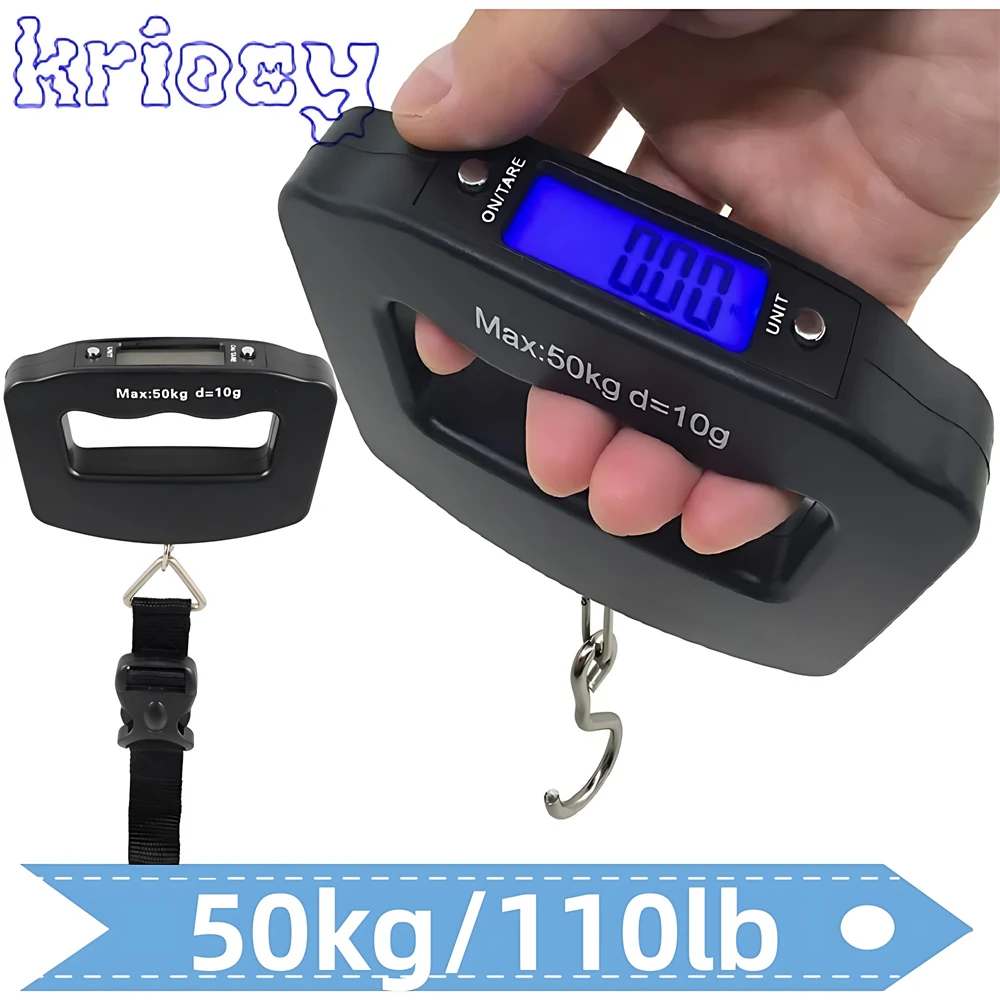 50kg/10g Digital Luggage Scale Electronic Portable Suitcase Travel Weighs with Backlight Electronic Travel Hanging Scales