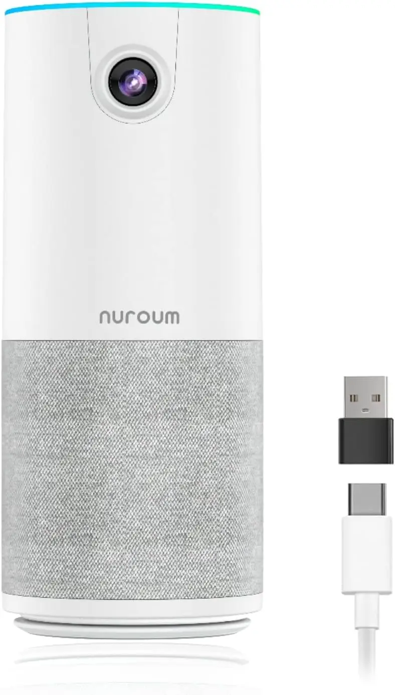 

1080P Conference Webcam with Microphone & Speaker, AI Noise Cancellation, USB Plug&Play for PC Zoom/Teams Video Calls