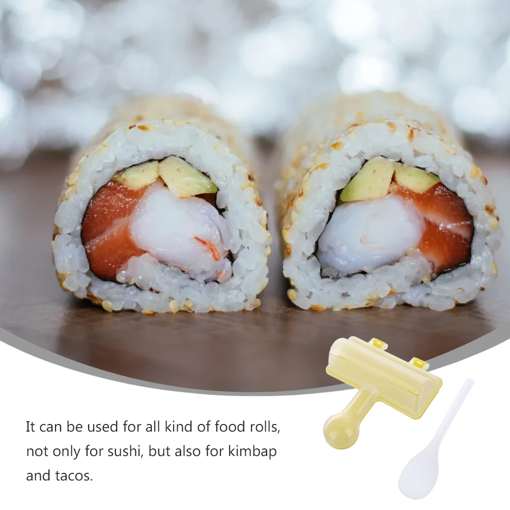 

1 Set Plastic Roller Kimbap Rice Roll Maker Hand-Held Lightweight Eco-Friendly Kitchen Tool For Making Homemade Food