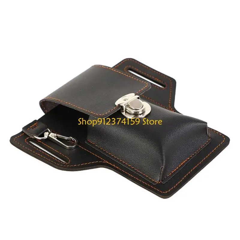 

G5AE Vintage Leather Waist Bag Belt Hook Loop Holster Carry Phone Wallet for Ca