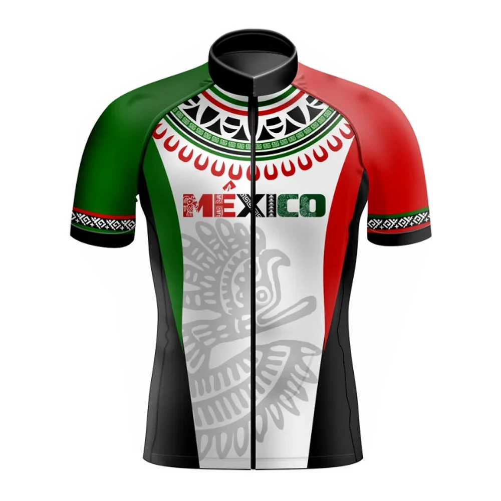 Mexico Men\'s Cycling Jersey Breathable Quick-Drying Maillot Ciclismo Hombre Short Sleeve BIke Clothing Cycling Equipment