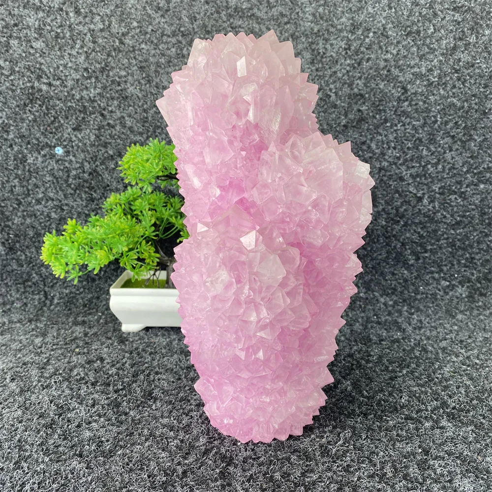 Rare Purple Alum Stone Pineapple Crystal Cluster Mineral Specimen Home Decoration Ornament Gift Feng Shui Wealth Luck