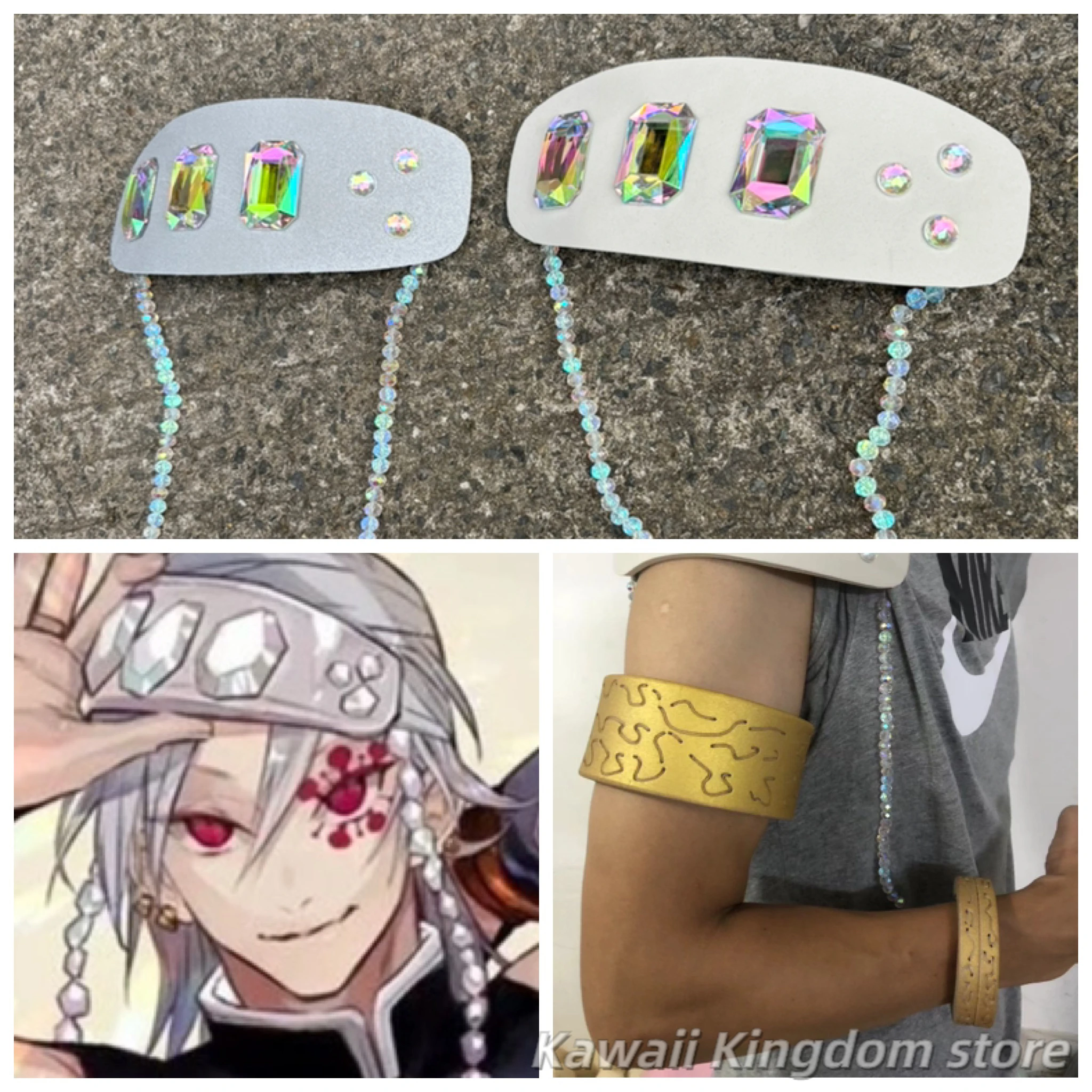 

Kimetsu no Yaiba Uzui Tengen Хэллоуин Костюм Реквизит Аниме Головные уборы Ролевые аксессуары Маски для глаз