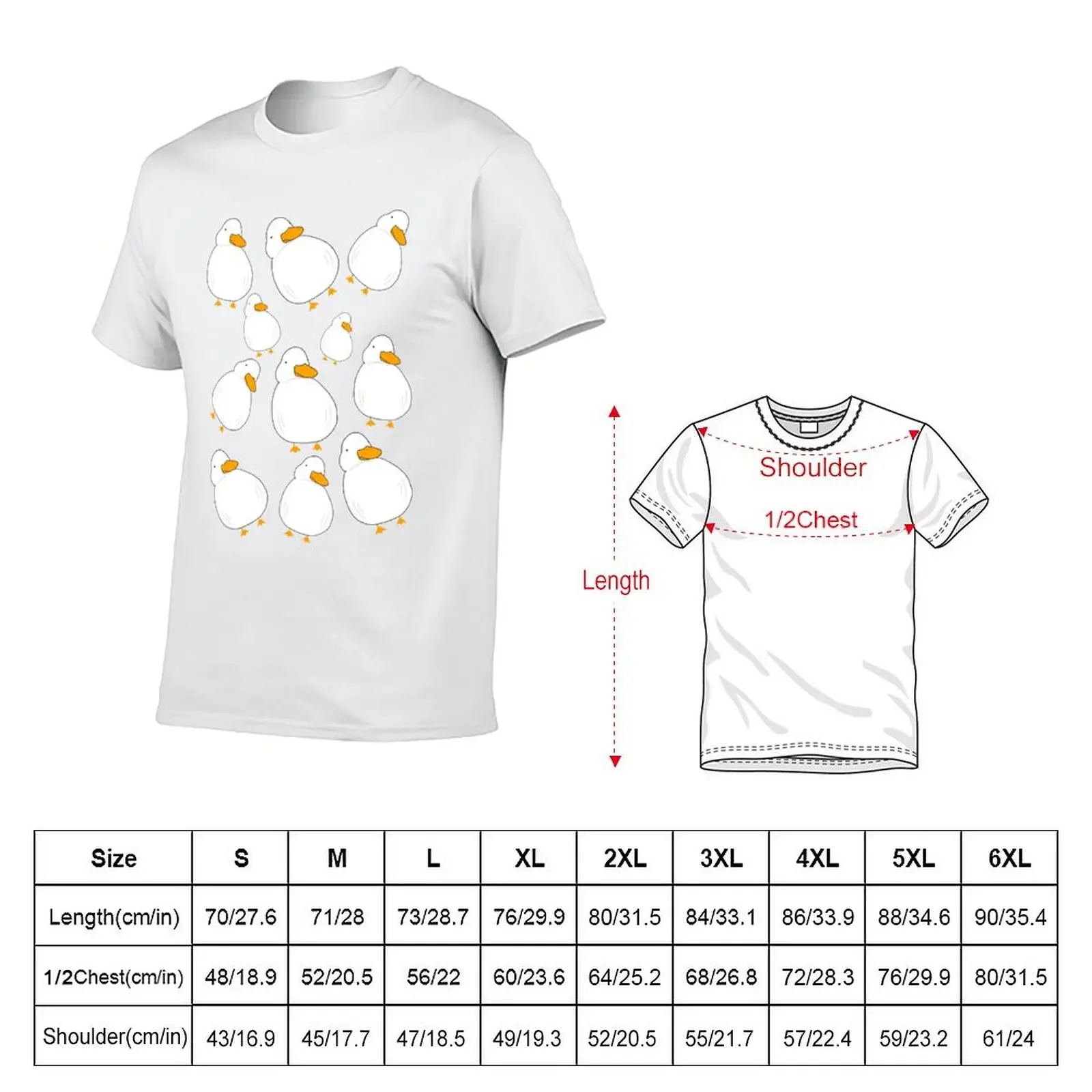 Chubby Duck Pattern T-Shirt designer shirts graphic t shirts mens champion t shirts