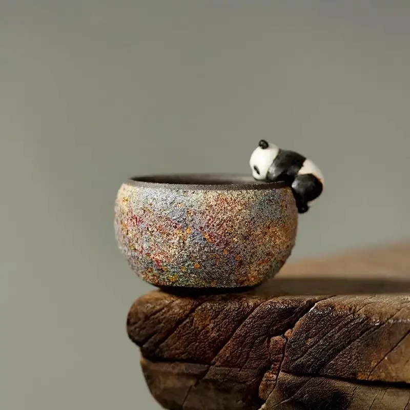 Panda teacup old rock mud tea set master cup tea cup