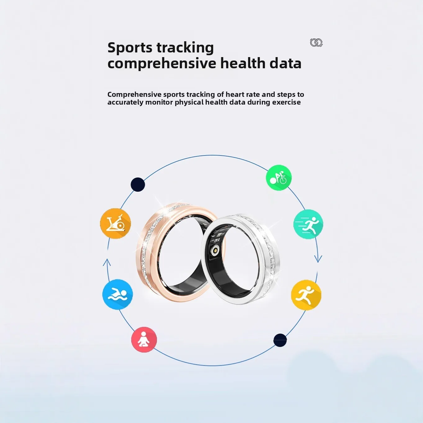 Multifunctional V6 Smart Ring Wearable Device, Fitness Accessory for Step Count, Heart Rate and Sleep Logging Tool