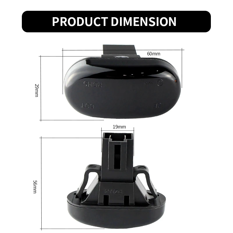 2PCS For Suzuki Grand Vitara XL-7 IgnisJimny Wagon R+ For Opel Led Dynamic Turn Signal Light Side Marker Fender Sequential Lamps