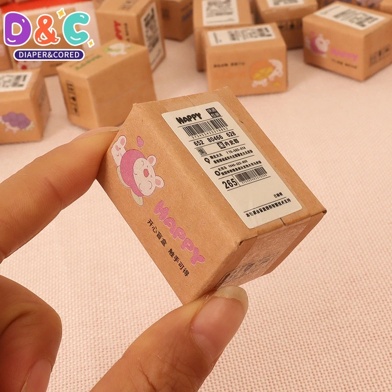 5Pcs Creative Mini Cartoon Express Box Miniature Express Box Decor Toy Doll House Decoration Accessories Trendy Toys Gifts