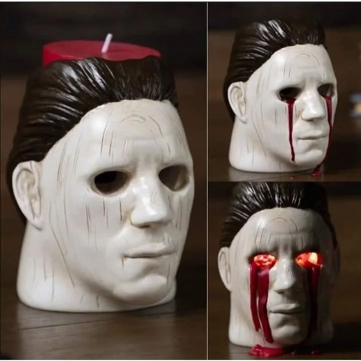 

Creative new Michael candle holder tears red candle party Halloween home desktop decoration