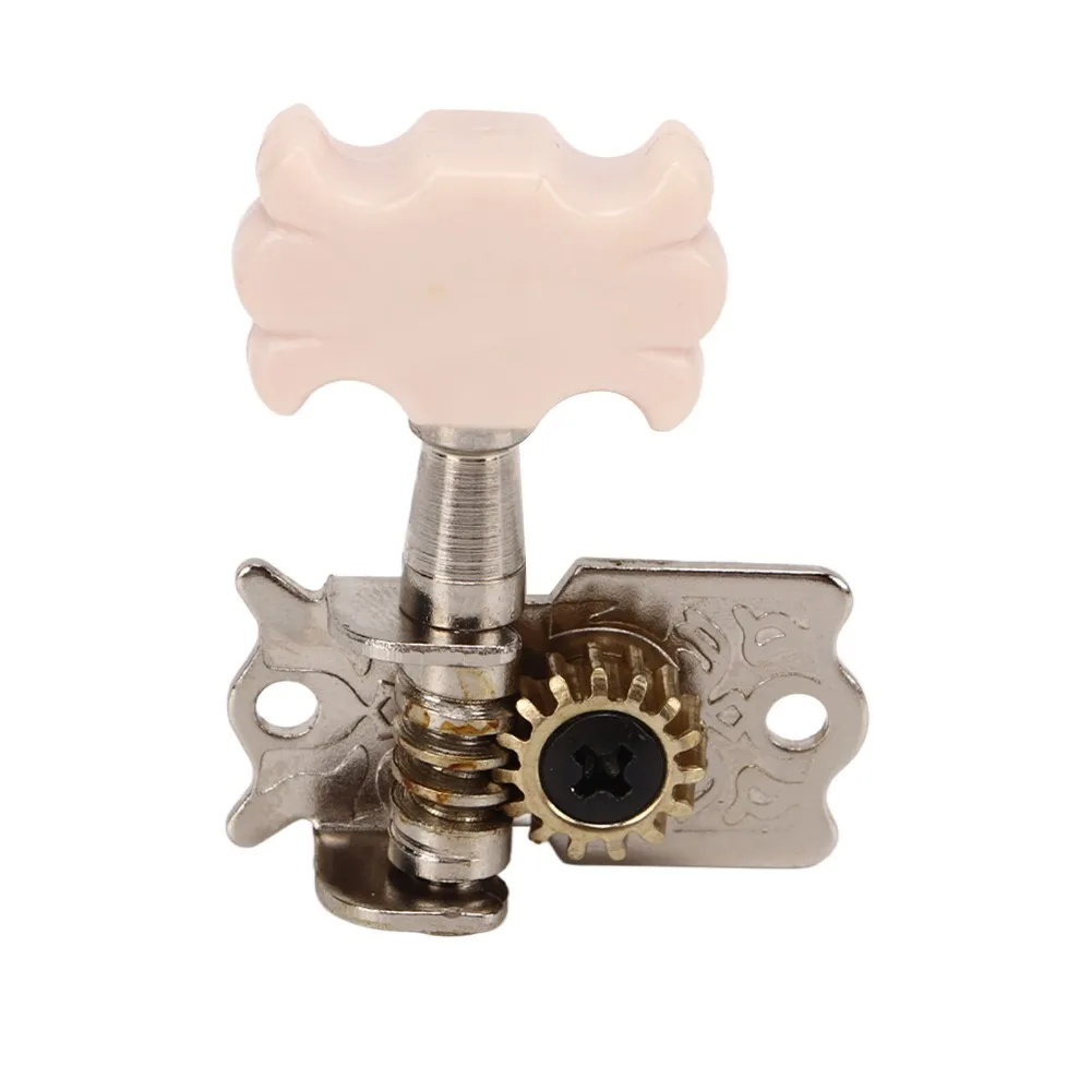 Ivory White Classical Guitar Tuning Pegs 3L3R Configuration Single Hole Guitar Tuner Pegs Plastic+Metal Guitar Tuning Keys