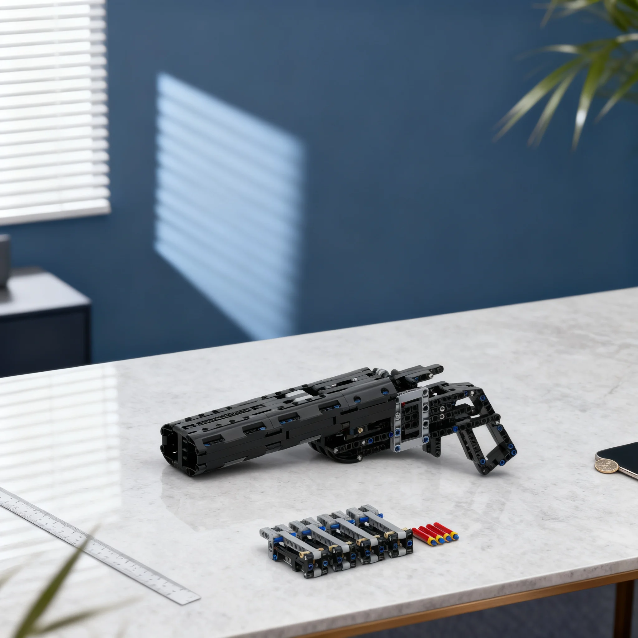448pcs MOC Technical Double Barrel Shotgun Model Building Blocks Construction DIY Kids Assemble Idea Education Christmas Gifts