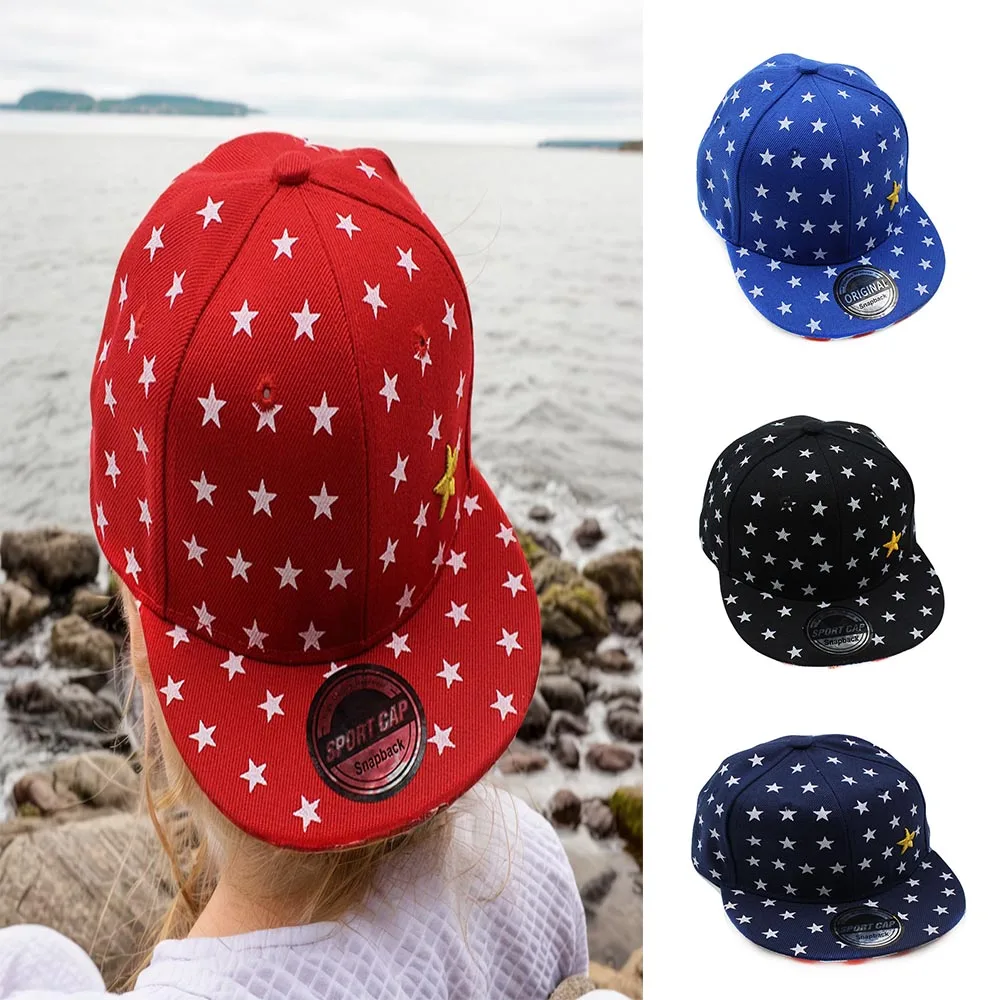 

Fashion Summer Snapback Baseball Cap Children Outdoor Star Hat Casual Boys Girls Adjustable Comfortable Casual Sunscreen Hats