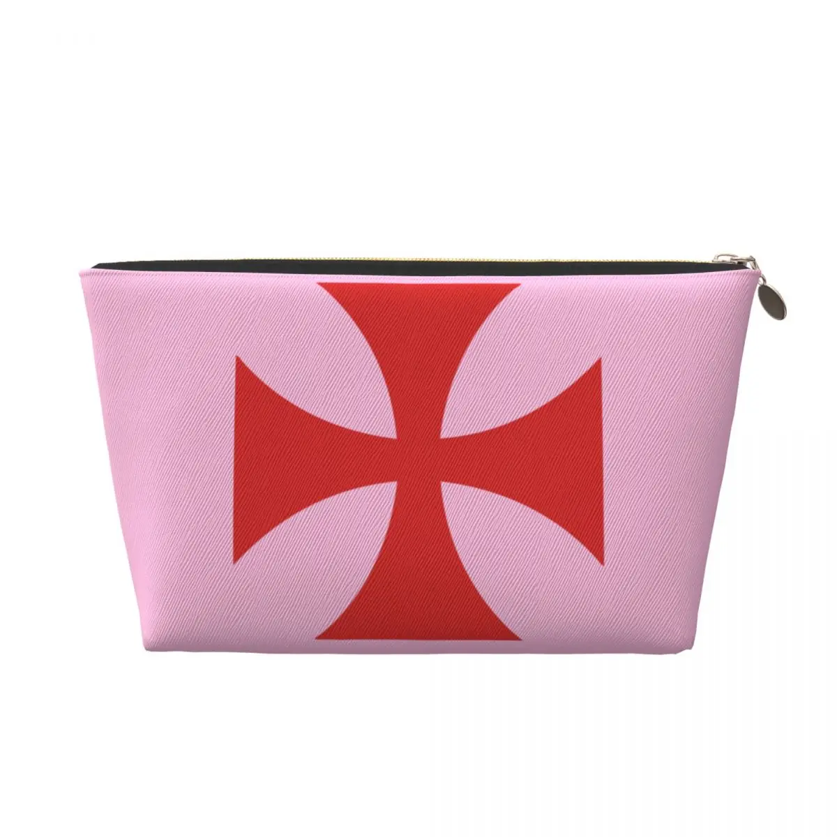 Custom Travel Red Templar Cross Knights Toiletry Bag Kawaii Cosmetic Makeup Organizer for Women Beauty Storage Dopp Kit Box